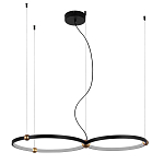 Люстра подвесная светодиодная черный металл Ring Horizontal варинант исполнения - 9 | Loft Concept в Красноярске