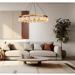 Люстра круглая с сферическими плафонами из натурального камня Phased Spheres варинант исполнения - 4 | Loft Concept в Красноярске