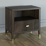 Прикроватная тумбочка с полкой Elsa Dreams Walnut  варинант исполнения - 1 | Loft Concept в Красноярске