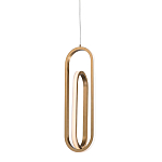 Подвесной светильник золотого цвета с двумя вытянутыми овальными рамками в форме скрепки Eurofase варинант исполнения - 1 | Loft Concept в Красноярске
