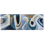 Арт-объект ручной работы Blue Abstraction из 4-х панелей варинант исполнения - 5 | Loft Concept в Красноярске
