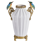 Ваза белого цвета из фарфора с птичкми White Garden варинант исполнения - 1 | Loft Concept в Красноярске