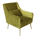 Кресло велюровое оливковое с подушкой Relaxation Soft варинант исполнения - 1 | Loft Concept в Красноярске