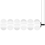 Светодиодный подвесной светильник линейный с белым воздушным плафоном Glowing Cloud варинант исполнения - 4 | Loft Concept в Красноярске