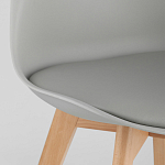 Стул с основой из пластика и мягким сиденьем Arvika Grey варинант исполнения - 6 | Loft Concept в Красноярске