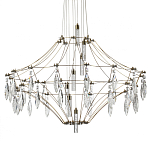 Люстра подвесная из металла с прозрачными подвесками из хрусталя Quasar 93 варинант исполнения - 1 | Loft Concept в Красноярске