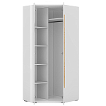 Шкаф угловой с белым глянцевым фасадом Grace of Furniture варинант исполнения - 2 | Loft Concept в Красноярске