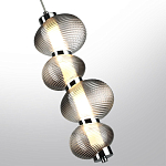 Подвесной светильник с 4-мя рифлеными стеклянными шарами Marcelh Light варинант исполнения - 5 | Loft Concept в Красноярске