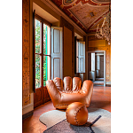 Дизайнерское кожаное кресло в форме руки Poltronova Joe Gold  Armchair варинант исполнения - 7 | Loft Concept в Красноярске