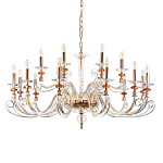 Люстра с 18-ю лампочками и изогнутыми прозрачными элементами из стекла Twisted Glass Candles Chandelier варинант исполнения - 1 | Loft Concept в Красноярске