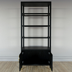 Стеллаж со стеклянными полками Elsa Dreams Black варинант исполнения - 3 | Loft Concept в Красноярске