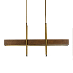 Люстра линейная прямоугольная Wooden Straight Shapes варинант исполнения - 2 | Loft Concept в Красноярске