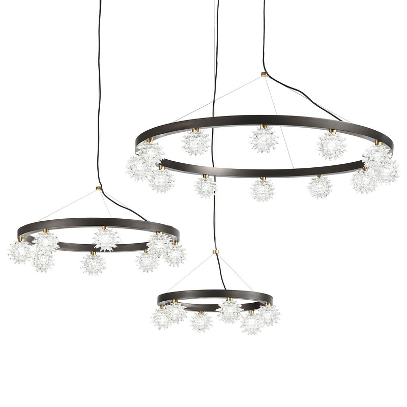 Люстра Arte Veneziana Sforzinda Chandelier Черный Прозрачное Стекло Люстра Arte Veneziana Sforzinda Chandelier Черный Прозрачное Стекло в Красноярске | Loft Concept