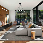 Бра с 6-ю круглыми плафонами на черном основании Maxine Light варинант исполнения - 3 | Loft Concept в Красноярске