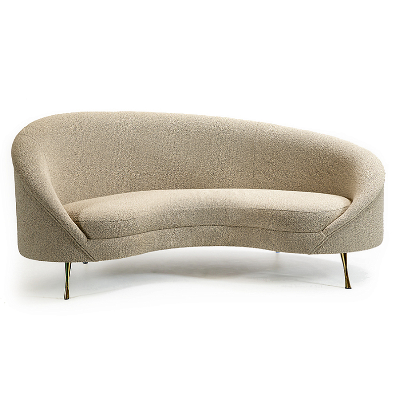 Диван двухместный Paulet Small Sofa Золотой Молочный в Красноярске | Loft Concept 