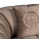 Дизайнерское кресло мягкое из серого велюра Serenity варинант исполнения - 2 | Loft Concept в Красноярске