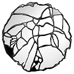 Зеркало кругле в декоративной раме чёрного цвета Black Ratio варинант исполнения - 1 | Loft Concept в Красноярске