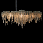 Люстра подвесная с металлическими дугами и длинными цепочками 115 см Atlantis Chain варинант исполнения - 16 | Loft Concept в Красноярске