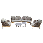 Диван садовый угловой Counter серый варинант исполнения - 3 | Loft Concept в Красноярске