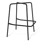 Барный стул со спинкой и подлокотниками на 4-х металлических ножках Douglas Rhombus Черный Велюр варинант исполнения - 5 | Loft Concept в Красноярске