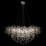 Люстра подвесная с прозрачными стеклянными подвесками в форме капель Диаметр 100 см Droplet Chandelier варинант исполнения - 13 | Loft Concept в Красноярске