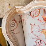 Кресло из массива бука серое с растительным орнаментом Raffael Floral Grey Armchair варинант исполнения - 6 | Loft Concept в Красноярске