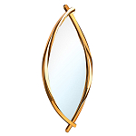 Зеркало овальное в деревянной золотистой раме Oval Gold Lines варинант исполнения - 1 | Loft Concept в Красноярске