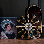 Часы настенные золотые из металла с декором в виде стрел Current Time варинант исполнения - 3 | Loft Concept в Красноярске