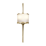 Бра вертикальное с белым полукруглым плафоном и длинным стержнем S Kichler варинант исполнения - 7 | Loft Concept в Красноярске