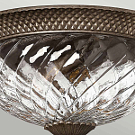 Потолочный светильник с чашеобразным плафоном из толстого волнообразного стекла и широким узорчатым основанием Hinkley варинант исполнения - 3 | Loft Concept в Красноярске