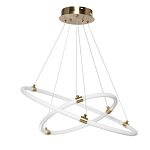 Люстра подвесная с двумя пересекающимися белыми светодиоидными кольцами Luke Lampco Tracer Lamp варинант исполнения - 2 | Loft Concept в Красноярске