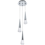 Подвесной светильник капли Acrylic Droplet Trio Chrome Hanging Lamp варинант исполнения - 2 | Loft Concept в Красноярске