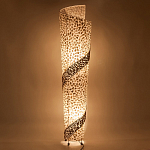 Торшер из перламутра на металлическом каркасе Indonesian Spiral 2 варинант исполнения - 4 | Loft Concept в Красноярске