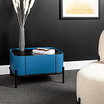 Тумба прикроватная чёрно-голубая с  ящиком Blue Cabinet варинант исполнения - 5 | Loft Concept в Красноярске