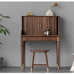 Туалетный стол деревянный с ящиком и зеркалом Moon Walnut Furniture варинант исполнения - 3 | Loft Concept в Красноярске