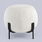 Пуф в ткани букле молочного цвета Pikelet варинант исполнения - 2 | Loft Concept в Красноярске