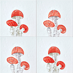 Плитка с узором Мухомор варинант исполнения - 1 | Loft Concept в Красноярске