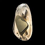 Бра овальное из стекла с золотым элементом Flow Texture  варинант исполнения - 7 | Loft Concept в Красноярске