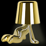 Настольная лампа фигурная цвета золото с гладким абажуром Высота 17 см Sophia варинант исполнения - 3 | Loft Concept в Красноярске