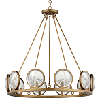 Люстра круглая с прозрачными рельефными плафонами Crystal Prism варинант исполнения - 3 | Loft Concept в Красноярске