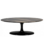 Стол журнальный овальный с столешницей из искусственного мрамора Alonso Gloss варинант исполнения - 1 | Loft Concept в Красноярске