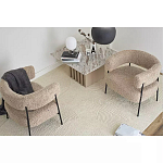 Кресло полукруглое мягкое с буклированной обивкой Armchair with Boucle Upholstery варинант исполнения - 5 | Loft Concept в Красноярске