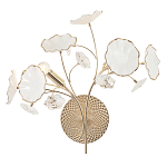 Бра с белыми лепестками из керамики и прозрачными хрустальными цветками Wintery flovers варинант исполнения - 1 | Loft Concept в Красноярске