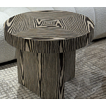 Столик журнальный круглый с полосатым узором Zebroids варинант исполнения - 4 | Loft Concept в Красноярске