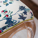 Банкетка из массива бука с цветочным принтом Beige Chinoiserie Garden Banquette варинант исполнения - 3 | Loft Concept в Красноярске