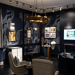 Обои ручная роспись в стиле Арт-деко Symphony Colourway SC-104 on Kyanite silk dupion варинант исполнения - 2 | Loft Concept в Красноярске