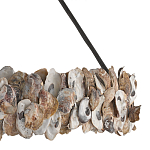 Люстра круглая с абажуром из устричных раковин Sea Ravens варинант исполнения - 1 | Loft Concept в Красноярске