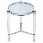 Приставной столик со стеклянной столешницей Deimos варинант исполнения - 1 | Loft Concept в Красноярске