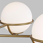 Люстра с 5-ю белыми шарообразными плафонами в сферические каркасах Feiss варинант исполнения - 4 | Loft Concept в Красноярске