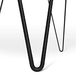 Стол журнальный c круглой столешницей из стекла серого цвета Gray and Gold Marble варинант исполнения - 6 | Loft Concept в Красноярске